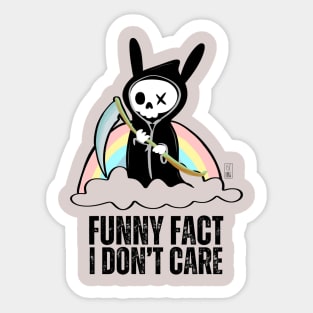 Creepy cute death rainbow Design Sarcastic Tshirt Design Pastel Goth funny text Sticker